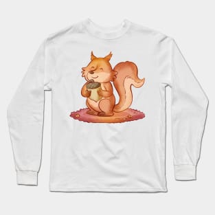 Squirrel Nut Happy Long Sleeve T-Shirt